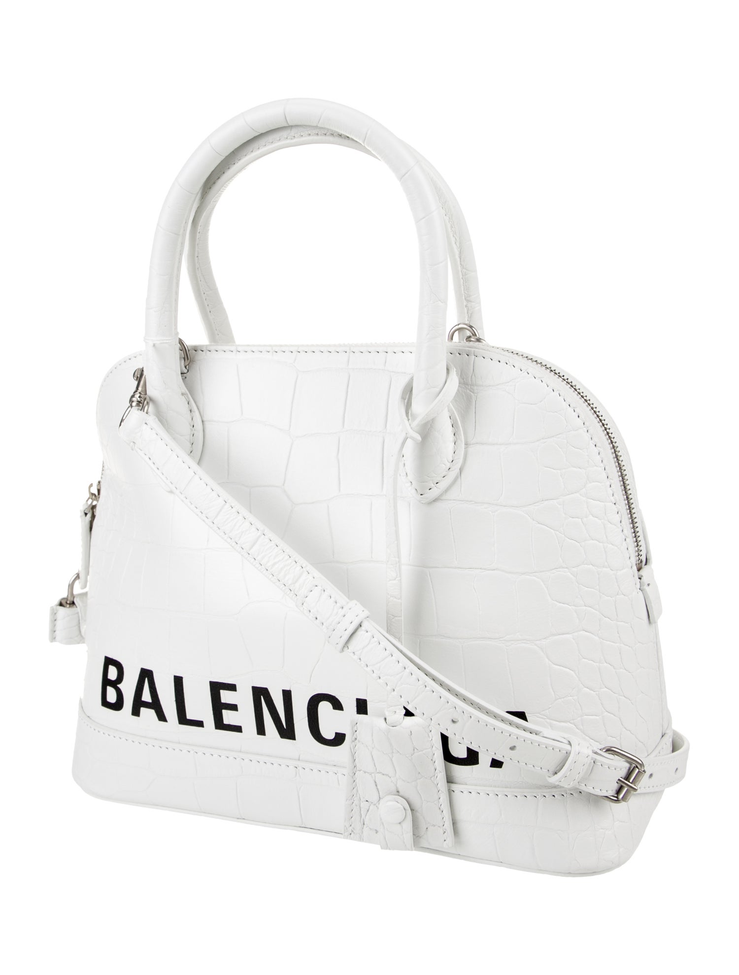 Balenciaga Embossed Leather Ville Small